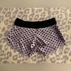 Lululemon shorts lavender polka dot size 6